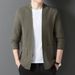 "Men's Lightweight Knit Cardigan – Slim-Fit Autumn Layering Essential (Black To 4XL, Business Casual)"_viptrois.com