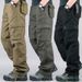 Men's Clothing Multi Pocket Workwear Trousers Loose Casual Straight Pants_viptrois.com