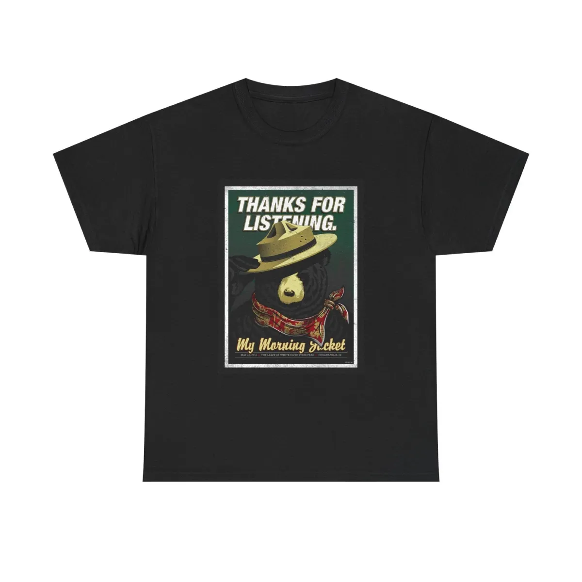 My Morning Jacket Tshirt Thanks For Listening Rock Unisex Heavy Cotton Tee_viptrois.com