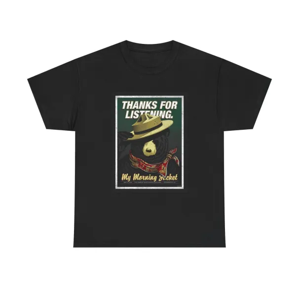 My Morning Jacket Tshirt Thanks For Listening Rock Unisex Heavy Cotton Tee_viptrois.com