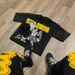 Men's Clothing New Cross Border Men's Summer Street Style Angel Print Black Short Sleeved T Shirt_viptrois.com