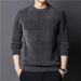 Men's Plush Velvet Chenille Sweater – Winter Thermal Knit Pullover With Luxurious Texture, Soft Fleece-Lined Interior_viptrois.com