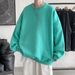 boy Round Neck Sweatshirt For Men, Spring And Autumn, Ins Trend, Hong Kong Style, Loose Pullover, Couples, Plus Size, Solid_viptrois.com