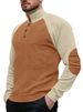 Men's Clothing European Size Spring And Autumn New Men's Outdoor Raglan Sleeve Casual Stand Collar Loose Corduroy Long Sleeved Sweatshirt_viptrois.com