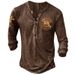 Printed Youth Cotton Regular Unhooded Large Slim Fit Collarless Casual Long Sleeve Men's T-shirt_viptrois.com