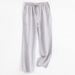 Men's Clothing Casual Pants Men Summer Korean Version Fashion Linen Business Straight Men's Pants Solid Color Trousers_viptrois.com