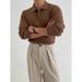 Men's Slim-Fit Business Knit Sweater – Lightweight Long Sleeve Pullover (White/Black/Brown, S-XXL EU Sizing)_viptrois.com