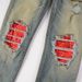 Men's Clothing American Street Denim Casual Trousers Men's Handsome Youth Blue Ripped Skinny Jeans 6552_viptrois.com