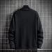 Men's Clothing Sweatshirt Men's Spring And Autumn Trendy Jacquard Long Sleeved T Shirt Large Size Loose Casual Round Neck Pullover Bottoming Shirt_viptrois.com