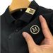 Men's Clothing Men's Summer Short Sleeve T-Shirt - Casual Loose Fit Breathable Polyester Top With Striped Pattern & Embroidered Detail_viptrois.com