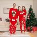 Christmas Snowflake Bear Christmas family dress printed homewear pajamas set_viptrois.com
