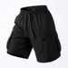 plus Size Loose Fit Casual Shorts for Men Thin Ice Silk Multi Pocket Cargo Pants_viptrois.com