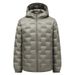 "Men's Winter Hooded Down Jacket With 800 Fill Power, 90% White Duck Down, Windproof & Anti-Feather Leakage, Mid-Length Slim Fit_viptrois.com