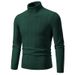 Men's Clothing Men's High Neck Knit Sweater Slim Fit Casual Pullover Soft Breathable Fabric Stylish Solid Color Long Sleeve Top For Autumn Winter_viptrois.com