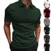 Men's Slim-Fit V-Neck Polo Shirt – Breathable & Wrinkle-Resistant Casual Tee (White/Black/Navy/More) – S-3XL_viptrois.com