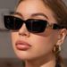 Cat Eye Narrow Frame Chain Foot Sunglasses Cross Border Sunglasses European And American Fashion Small Frame Street Shooting Women's Sunglasses Trend_viptrois.com