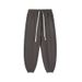 Men's Clothing | Autumn and Winter New 420g Terry Street Loose Solid Color Cuffed Sports Pants_viptrois.com