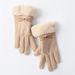 Autumn and winter warm gloves ladies plus velvet thick hair mouth outdoor cycling driving sports touch screen de velvet gloves women_viptrois.com