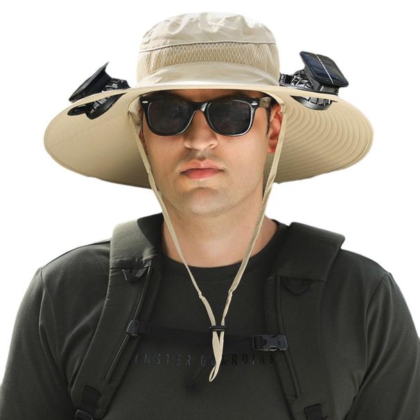 Hot Sale Portable Solar Charging Cap with Fan Suitable For Outdoor Camping Fishing Hiking Sunscreen Fisherman Hat_viptrois.com