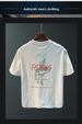 T-shirt American Loose Short-sleeved Men's Heavy Trend Printing 2026 Summer Top T-shirt Casual Half-sleeved Clothes_viptrois.com