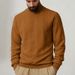Men's Textured Jacquard High Neck Sweater – Winter Thermal Pullover (S-XXXL) – Minimalist Casual & Layering Essential_viptrois.com