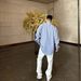 High Version BL New Striped Collar Long Sleeve Shirt OS Loose Fit Unisex American Style Trendy Brand_viptrois.com