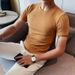 Men's Clothing Round Neck Summer New Slim Korean Style Trend Muscle Stripes Solid Color Casual Knitted Bottoming Shirt_viptrois.com
