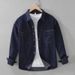Retro Denim Long Sleeved Shirt, Men's Fashionable Casual Artistic Loose Top Jacket_viptrois.com