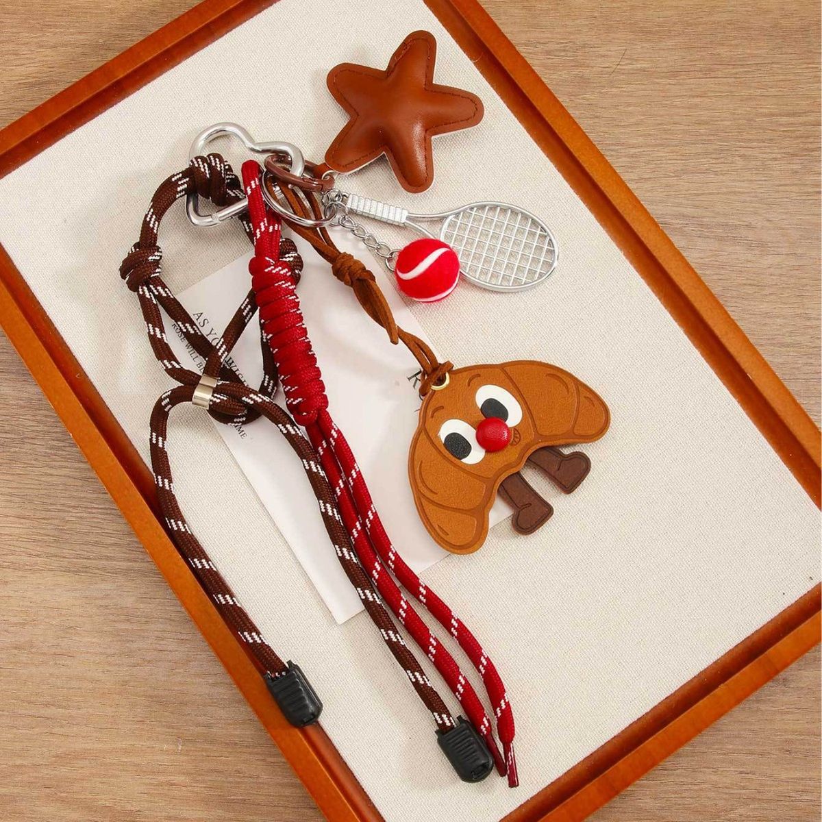 Funny Croissant Keychain With Big Eyes - Cute Bread Bag Charm For Backpacks, Purses & Keys - Unique Gift For Food Lovers_viptrois.com