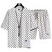 Men's Clothing Casual Short Shirt T Shirt Summer Fashion Printed Sports Shorts Suit_viptrois.com