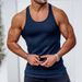 Men's Clothing Summer Knitted Fitness Vest Men's Racer Back Slim Vertical Stripes Fashion Sportswear Breathable Training Sleeveless_viptrois.com