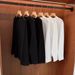 100% Cotton Heavyweight Men's Long Sleeve Autumn White Round Neck Top Korean Style Trendy Loose T-Shi Women's Base_viptrois.com