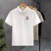 Men's Trendy Short Sleeve Polo Shirt Summer Thin Printed T-Shirt Youthful Fashion Casual Turn Down Design Top For Men_viptrois.com
