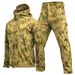 Men's Outdoor Shark Skin Soft Shell Jacket Set - Windproof Military Tactical Suit With Fleece Lining For Spring/Autumn/Winter_viptrois.com