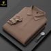 Auumn And Winer Ligh Business Hick Warm Brushed Men's Polo Long Sleeved Middle-Aged Solid Color Lapel Base 7F9_viptrois.com