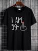 I Am 59 Plus 1 Middle Finger For A 60th Birthday For Women T-Shirt Versatile Slightly Homme Designer Clothes Top For Everyday Wear Casual Summer_viptrois.com