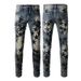 Men's Clothing American Style Trendy Jeans For Young Men Elastic High Craft Leather Star Slim Fit Men's Skinny Jeans 694_viptrois.com