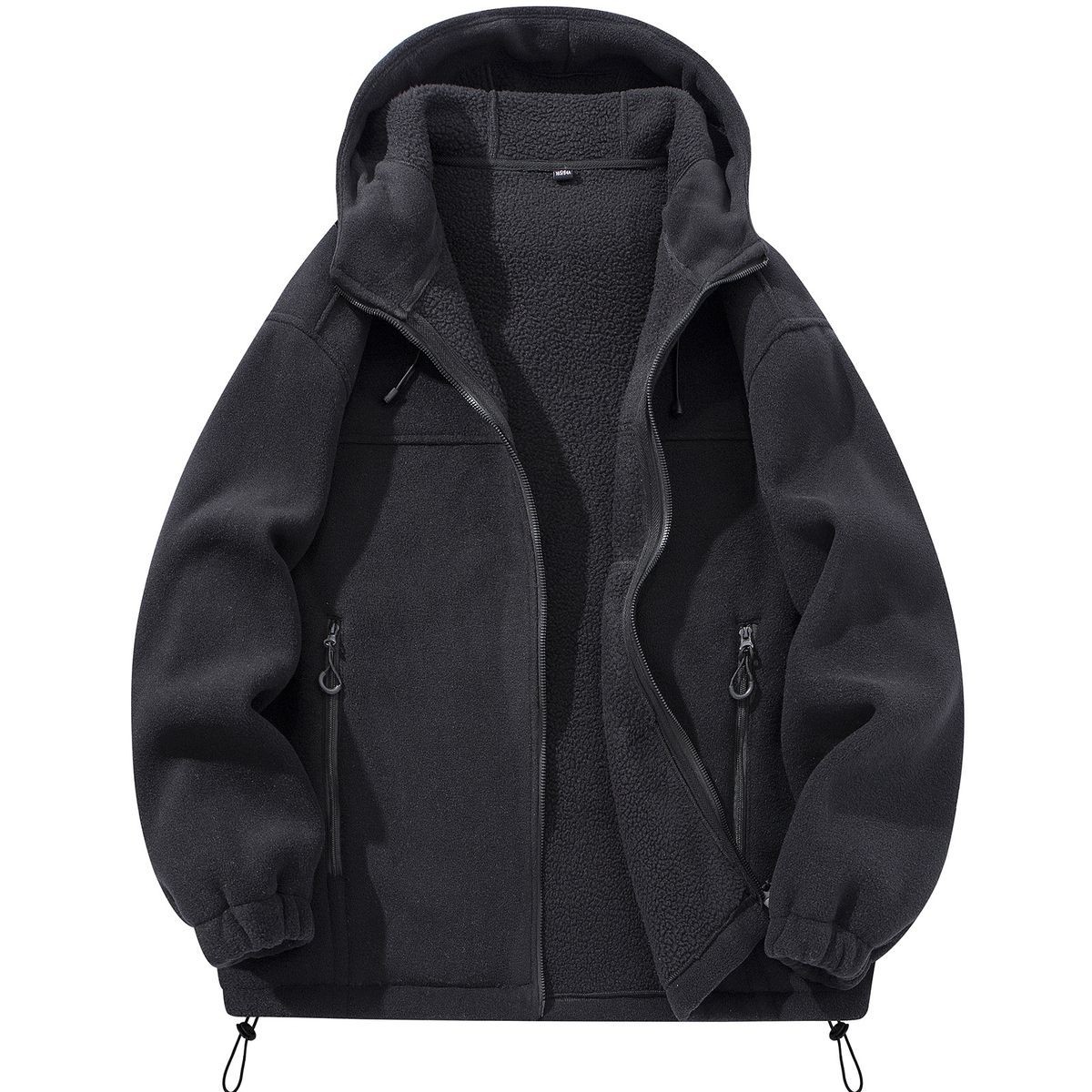 Heavyweight Polar Fleece Hoodie – Unisex Outdoor Pullover With Thermal Lining (Green/Black/Khaki, S-3XL)_viptrois.com