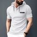 Men's Clothing Summer Fast Sale Shirt Hooded Men's Casual Sports Polo Shirt_viptrois.com