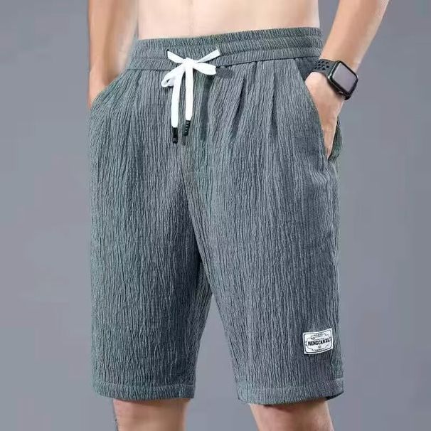 Men's Clothing Ice Silk Shorts Men's Casual Shorts Men's Trendy Men's Outer Wear Loose Five Point Summer Style Thin Versatile Large Pants_viptrois.com