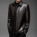 Haining Men 2025 New Spring Thin Style Dad Outfit Middle-Aged Men's Top Layer Cowhide Leather Jacket Outer_viptrois.com