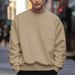 Pure White Ink One Piece Production 2025 Summer New Men's Round Neck Long Sleeve Casual Loose Sweatshirt European And_viptrois.com