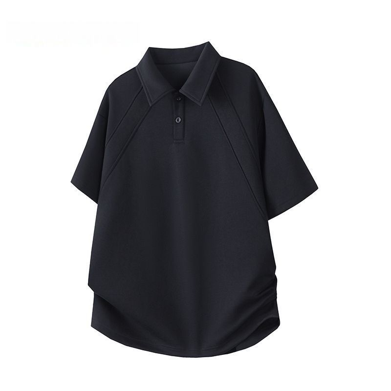 Premium Heavyweight Men's Polo Shirt - Relaxed Fit Short Sleeve T-Shirt For Summer, Casual & Business Style, Striped Pattern_viptrois.com