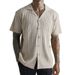Men's Clothing Spring And Summer Men's Knitted Button Down Shirts Casual Men's Breathable Short Sleeved Shirt Tops_viptrois.com