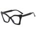Women's Eyewear Frames Cat Eye Leopard Print Color Matching Glasses Frame Irregular Flat Glasses Niche Avant Garde Anti Blue Light Glasses Frame_viptrois.com
