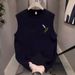 Men's Clothing Trend Sleeveless Short Sleeve Popular Casual Simple Versatile Printed Vest Waistcoat_viptrois.com