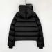 Men's Clothing Dark Style Shark Head Masked Zipper Warm Regular Down Jacket Black, 650 Fill Power Duck Down, Mid-Length Hooded Coat For Urban Commute_viptrois.com