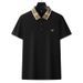 Men's Clothing Summer New Thin Silk Straight Short Sleeved Business Casual All Match Solid Color Polo Shirt Men_viptrois.com