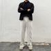 Men's Clothing Autumn And Winter Soft Sticky Patchwork Deconstruction Straight Wide Leg Autumn And Winter Sweatpants Cleanfit_viptrois.com