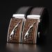 Men's belt two-layer cowhide youth casual automatic buckle belt men's business jeans belt trendy wholesale_viptrois.com